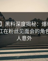 【爆料】黑料深度揭秘：爆料风波背后，网红在粉丝见面会的角色彻底令人意外