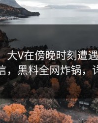 【震惊】大V在傍晚时刻遭遇热点事件无法置信，黑料全网炸锅，详情速看