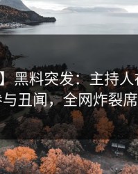 【爆料】黑料突发：主持人在深夜被曝曾参与丑闻，全网炸裂席卷全网