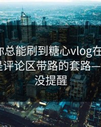 为什么你总能刷到糖心vlog在线教学？，背后是评论区带路的套路——别怪我没提醒