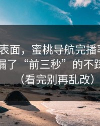 别只看表面，蜜桃导航完播率不够？你可能漏了“前三秒”的不踩雷细节（看完别再乱改）